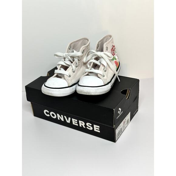 Converse Kids High Tops 9 – Blush Hush Firestormed Pink – Chuck Taylor All Star - Picture 1 of 5